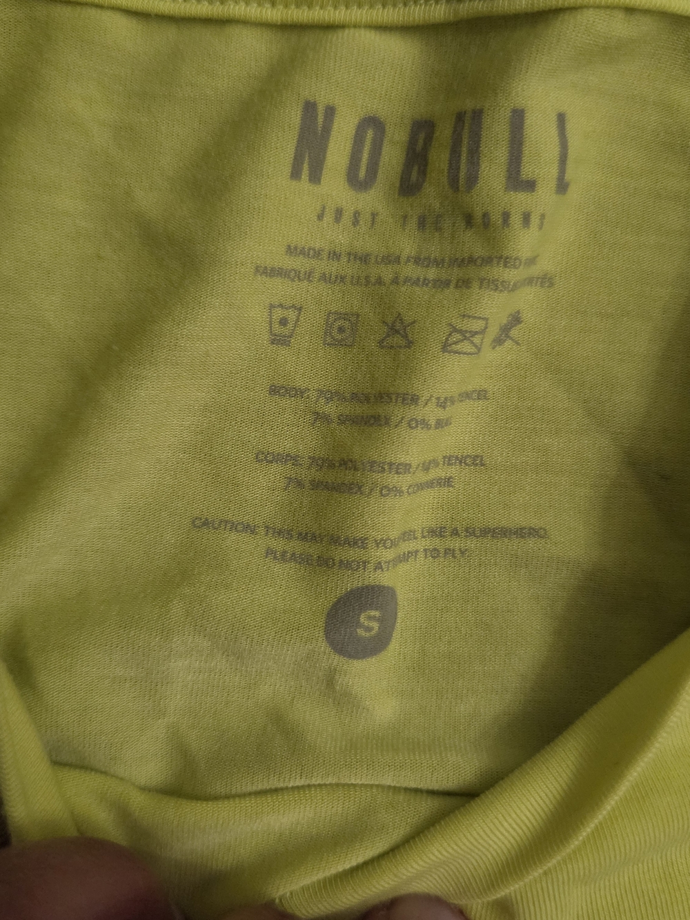 EUC NOBULL Women's Workout Tank Top Zest Neon Yellow Size Small - Picture 3 of 4